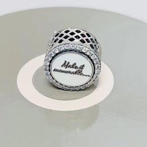 Pandora Jewel of Las Vegas Sign CZ Button Charm Vegas Exclusive - Picture 2 of 3